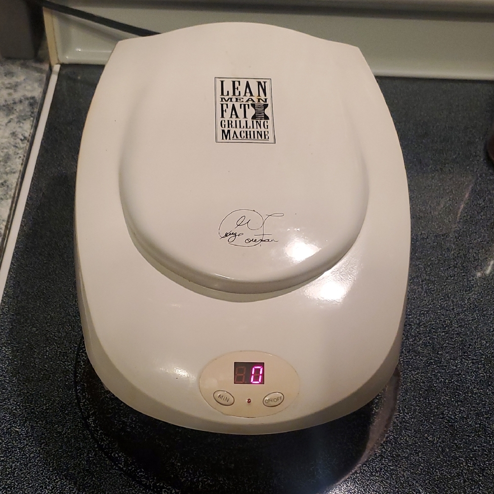 Electric Grill with Timer - White